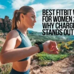 Best Fitbit watch for women 2025 shown on a runner wearing Fitbit Charge 6 during an outdoor workout