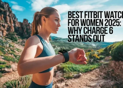 Best Fitbit watch for women 2025 shown on a runner wearing Fitbit Charge 6 during an outdoor workout